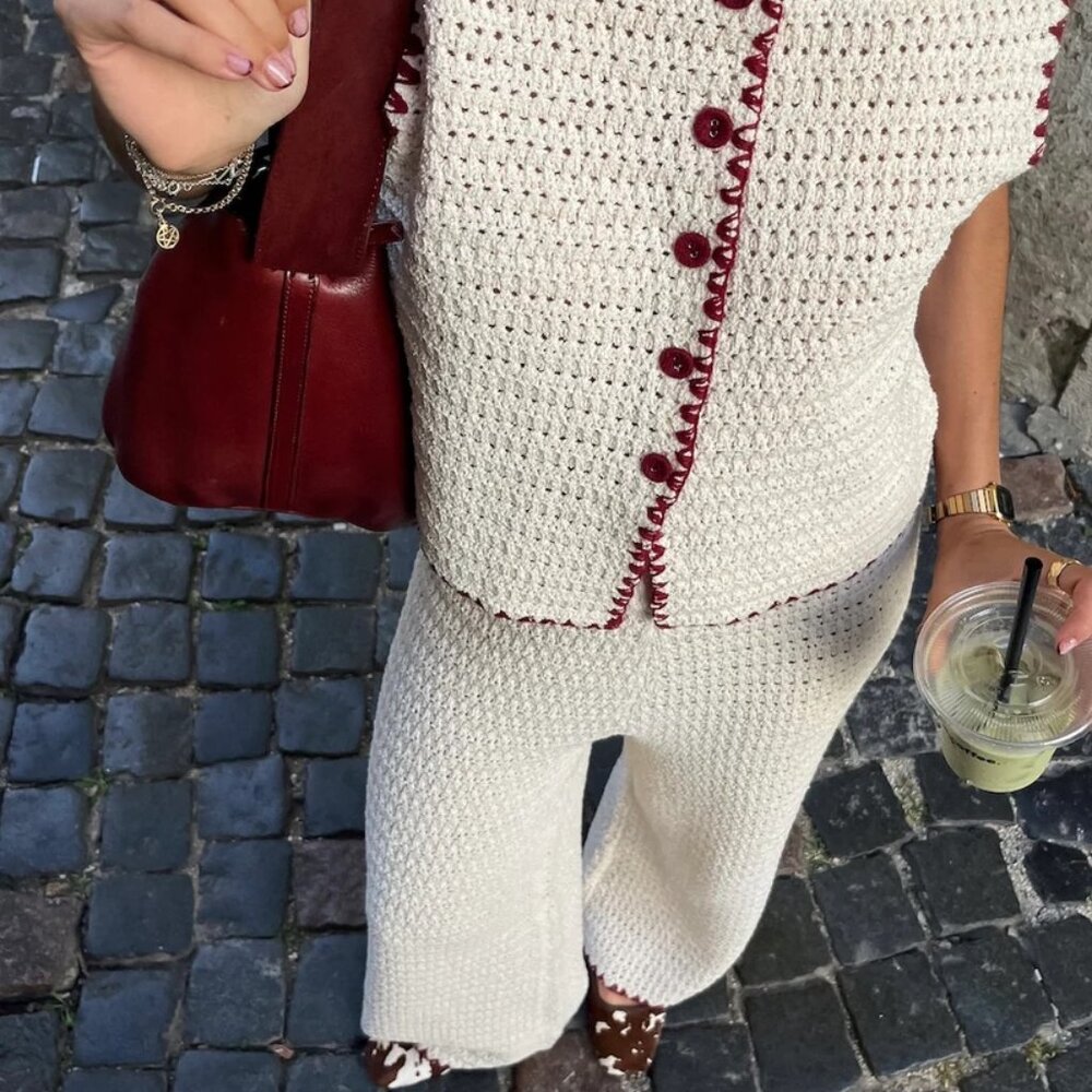 VRG GRL Stella Knit Vest - Cream (NEW WITH TAGS)